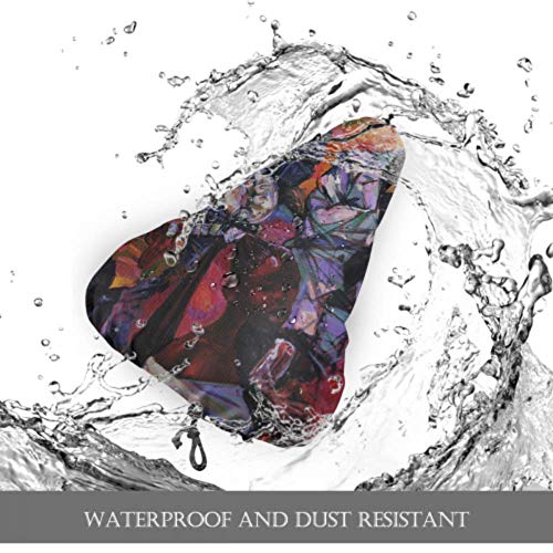 Alice Eva Cubierta de sillín de Bicicleta Night Club Jazz Club Texture Pintura al óleo Arti Cover para Asiento de Bicicleta Funda de Asiento con cordón