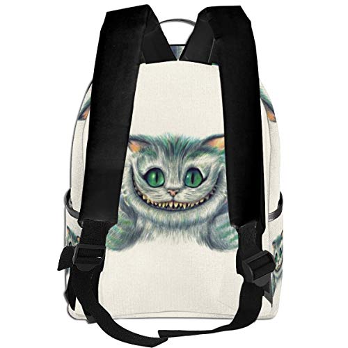 Alicia en el país de las maravillas mochila escolar para hombres mujeres se adapta a 14.5 pulgadas ligero portátil bolsa mochila de viaje versátil