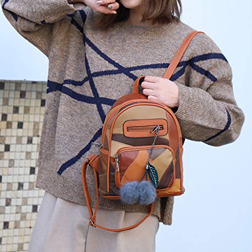 ALIKEEY Bolso Pequeño De La Manera De Las Mujeres Mochila Del Estudiante Salvaje Mochila De Viaje De Ocio Viaje Cierres Para Maternidad Maternal Mimbre Colgador Peque