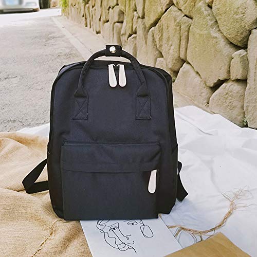 ALIKEEY Moda Mujer Chica Estudiantes Lienzo Bolsa De Hombro Bolsa Mochila Bolsa De La Escuela Mimbre Colgador Peque