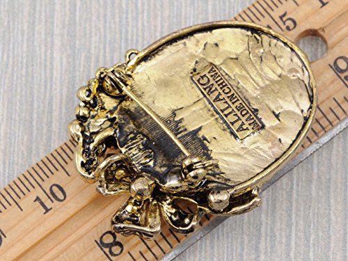 Alilang Broche de estilo antiguo de imitación del camafeo dama de arco de la cinta