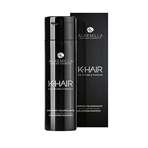 ALKEMILLA - K-Hair - Champù Voluminizador - Limpia Delicadamente, Dona Volumen y Suavidad al Cabello - Vegano y Níquel Probado - 250 ml