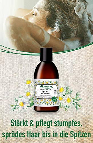 alkmene Acondicionador de brillo con manzanilla orgánica - Acondicionador para el cabello opaco y quebradizo - Acondicionador capilar vegano - Cuidado capilar en un pack de 6 (6x 250 ml)
