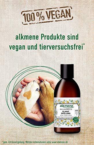 alkmene Acondicionador de brillo con manzanilla orgánica - Acondicionador para el cabello opaco y quebradizo - Acondicionador capilar vegano - Cuidado capilar en un pack de 6 (6x 250 ml)