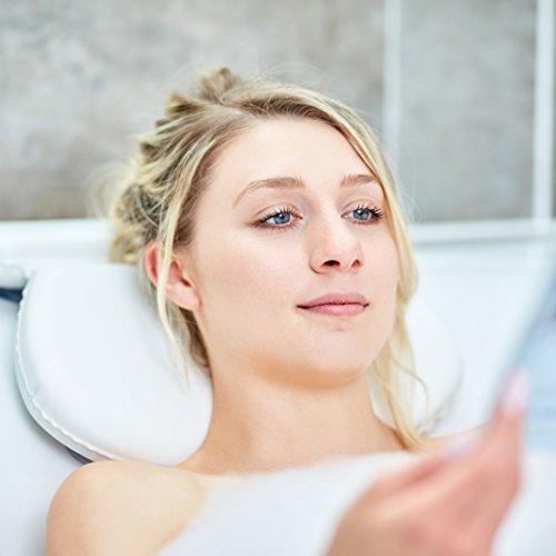 Almohada De Bañera | Las Mejores Almohadas De Bañera Para La Cabeza Y Cuello Por Tranquil Beauty Con 7 Ventosas | Cojín De Baño De Lujo Para Soporte Lumbar Completo Con Adorable Caja De Regalo