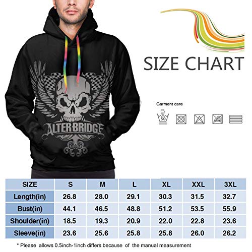 Alter Bridge Hombre Pullover Hoodie Sudadera Casual de Manga Larga con Bolsillo