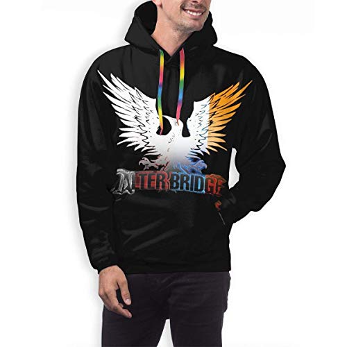 Alter Bridge Hombre Pullover Hoodie Sudadera Casual de Manga Larga con Bolsillo