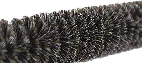 Althuetter-Markthandel - Set de cepillos universales para radiadores (120 cm, alambre de acero inoxidable revestido de plástico y cerdas de cabra, incluye un paño para limpiar el suelo color naranja)