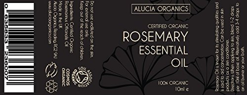 Alucia Organics Aceite Esencial de Romero (Rosemary) orgánico certificado 10ml