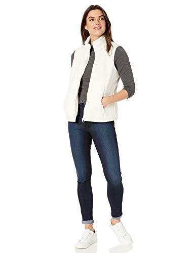 Amazon Essentials Polar Fleece Lined Sherpa Vest Outerwear-Vests, Blanco Crudo, US M (EU M - L)