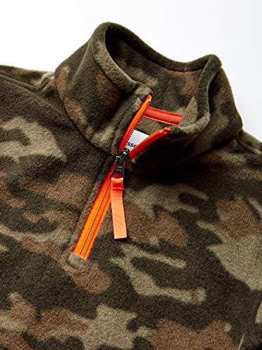 Amazon Essentials Quarter-Zip Polar Fleece Jacket Outerwear-Jackets, Camo Print, XL