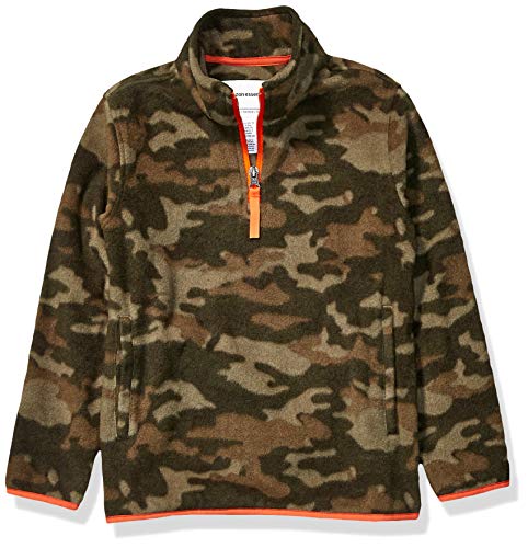 Amazon Essentials Quarter-Zip Polar Fleece Jacket Outerwear-Jackets, Camo Print, XL
