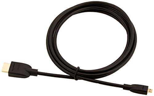 AmazonBasics - Cable adaptador Micro HDMI a HDMI - 1,83 m (estándar más reciente)
