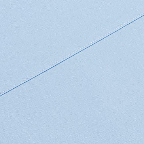 AmazonBasics Everyday - Sábana encimera (100% algodón), 275 x 275 cm - Azul