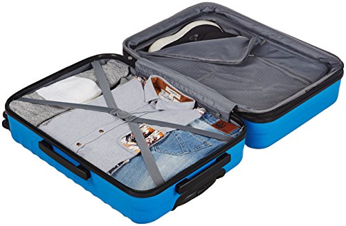 AmazonBasics - Maleta de viaje rígidaa giratoria - 68 cm, Azul claro