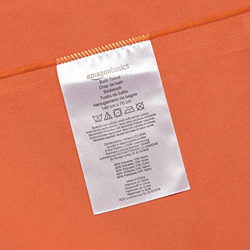 AmazonBasics - Toalla de viaje y deporte (microfibra, 1 toalla de baño)