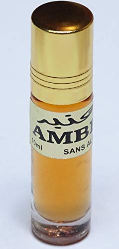 Amber aceite perfume sin alcohol - marroqui - 10 ml -botella cristal roll on