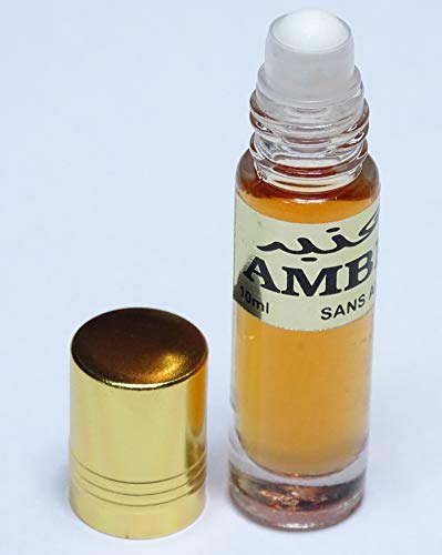 Amber aceite perfume sin alcohol - marroqui - 10 ml -botella cristal roll on