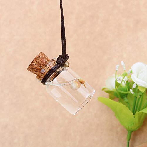 Ambientador de aire para aceites esenciales con flor vacía colgante botella auto espejo retrovisor colgante coche botella de perfume