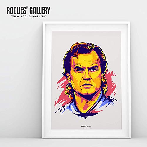 AMG Leeds United Portrait A3 Print - Young Bielsa - Por Rogues Gallery