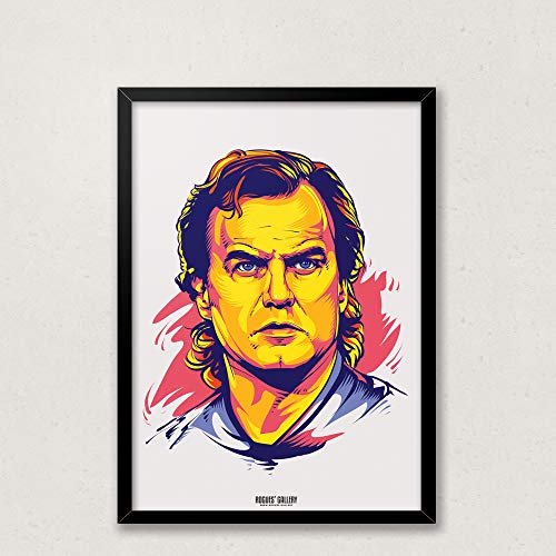AMG Leeds United Portrait A3 Print - Young Bielsa - Por Rogues Gallery