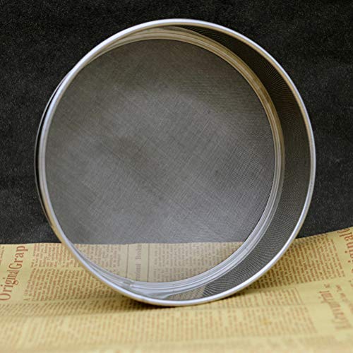 Amiispe Tamiz de Malla Tamiz de harina de Acero Inoxidable Tamiz agitador Tamiz de Tambor de Malla Fina utilizable Tamiz de harina de Malla 40 Protección contra la oxidación Accesorios para Hornear