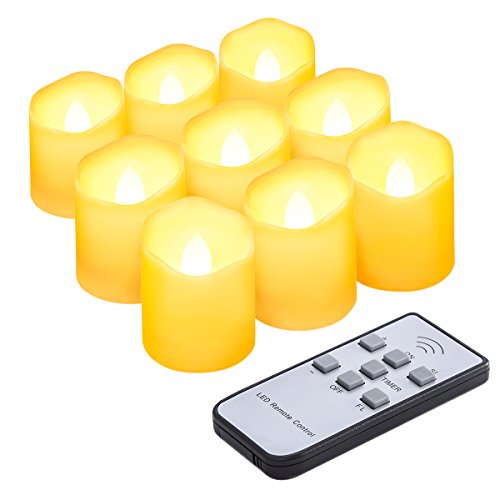 AMIR Velas LED Sin Llama, Luces de Té LED con 3 Modos, Velas Eléctricas con Control Remoto, Función de Temporizador, para Navidad, Cumpleaños, Bodas, Decoraciones de Festivales