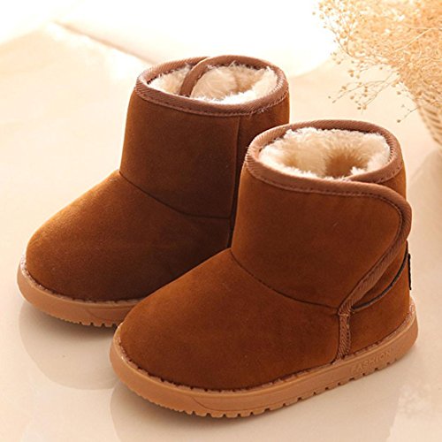 Amlaiworld_Primeros pasos Zapatos primero que caminan para Bebé niño marrón Tamaño: 1 año