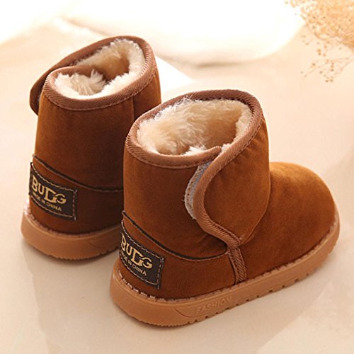 Amlaiworld_Primeros pasos Zapatos primero que caminan para Bebé niño marrón Tamaño: 1 año