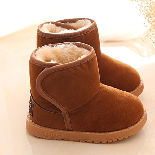 Amlaiworld_Primeros pasos Zapatos primero que caminan para Bebé niño marrón Tamaño: 1 año