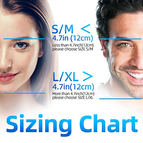 Amzdeal Máscara de buceo - Máscara de snorkel Plegable completa-mascarilla antifugas-sello de silicona a prueba , vista panorámica HD de 180 ° Compatible con soporte para cámara (L/XL)