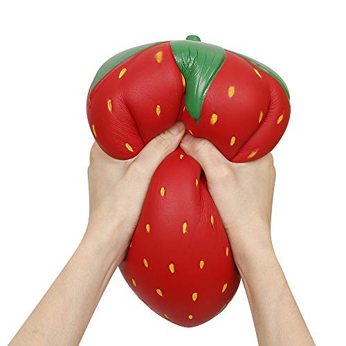 Anboor Squishies Fresa Kawaii Rojo Suave Levantamiento Lento Perfumado Squishies De Frutas Alivio del Estrés Juguetes para Ni?os Regalo Decoración Accesorios