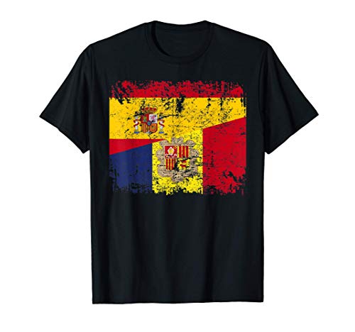ANDORRA Camiseta ESPAÑA BANDERA de la AMISTAD ANDORRA Camiseta