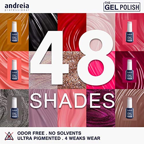 Andreia Professional - The Gel Polish - Esmalte de Uñas en Gel sin Disolventes ni Olores - Color G03 Ligera Rosa - Tonos de Desnuda
