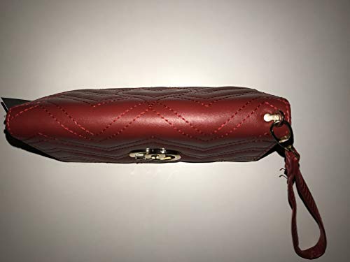 Angelina Exclusive Collection Wallet Leather Clutch Card Holder (Red Rojo)