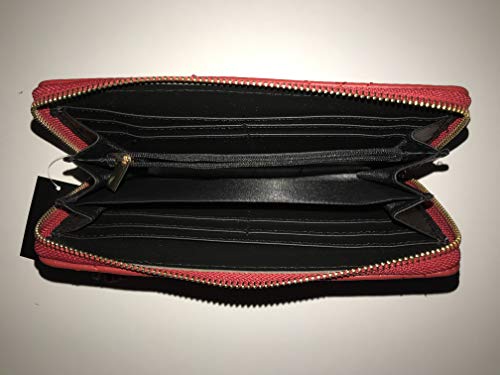 Angelina Exclusive Collection Wallet Leather Clutch Card Holder (Red Rojo)