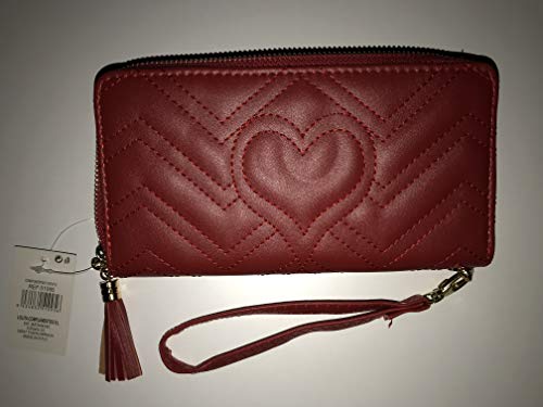 Angelina Exclusive Collection Wallet Leather Clutch Card Holder (Red Rojo)