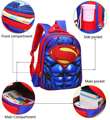 Anime 3D Mochila para niños Mochila primaria superhéroe Spider man mochila para niños