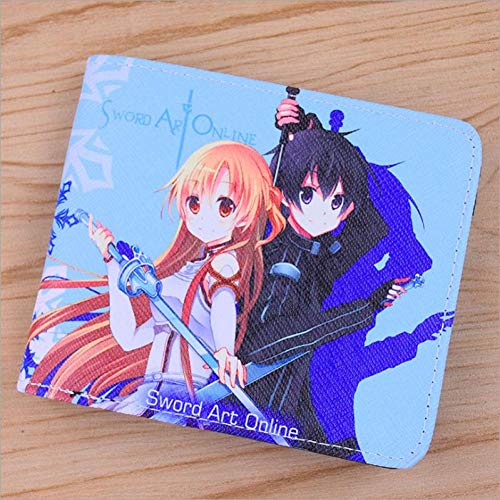 Anime japonés Tokisaki Kurumi Monedero Colorido Sword Art Online/Touken Ranbu Online PU Short Purse