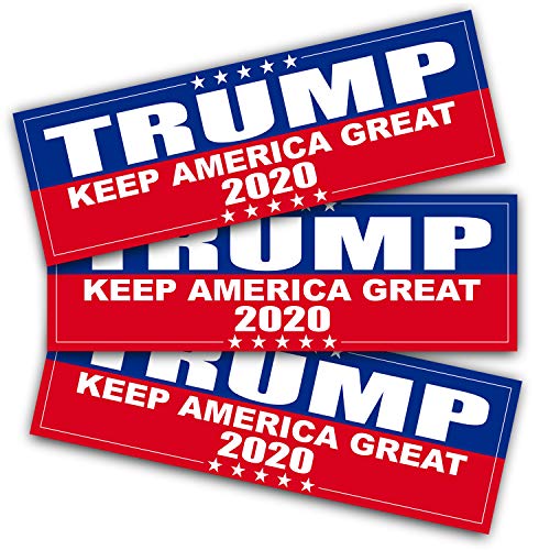 Anley 22 X 7 cm Pegatina Trump 2020 - Coche y Camión Pegatina Reflectiva para Parachoques - Elecciones Presidenciales Estados Unidos 2020 (Paquete de 3)