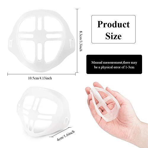 AnNido 10 Piezas Soporte 3D para Máscara, Soporte de silicona lavable y reutilizable para crear más espacio para respirar máscara accesorios, Marco de Soporte Interno de Silicona para Máscara