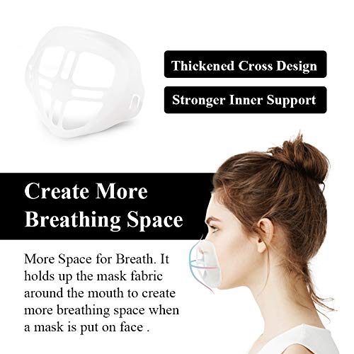 AnNido 10 Piezas Soporte 3D para Máscara, Soporte de silicona lavable y reutilizable para crear más espacio para respirar máscara accesorios, Marco de Soporte Interno de Silicona para Máscara