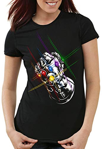 A.N.T. Thanos Fist Camiseta para Mujer T-Shirt Infinity Sshéroe Cine, Talla:S