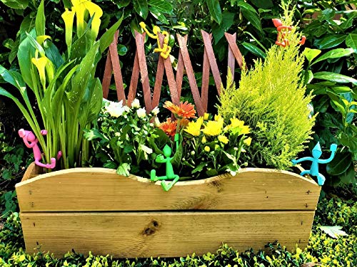 antando® Borde de jardín japonés de 20 m + 10 muñecos de Soporte para Plantas + Hilo de Goma de 10 m/Nuevo Borde de empalizada Universal, Borde de césped Flexible, Borde de plástico.