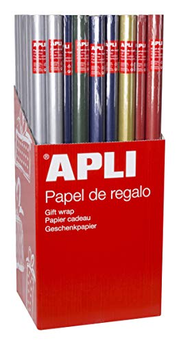 APLI 13644 Papel Regalo Kraft Color, 2 X 0,70