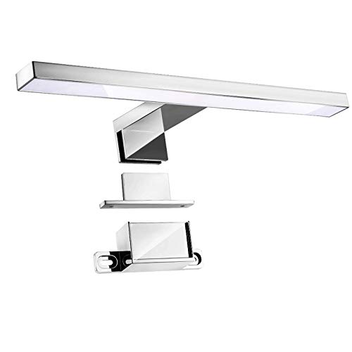 Aplique Espejo Baño, Infankey 3 en 1 Lámpara de Espejo Baño 5W 220V 30CM 400LM 4000K, Luz Blanca Neutra, IP44 Impermeable, para Espejo/Gabinete/Pared [Clase de Eficiencia Energética A+]