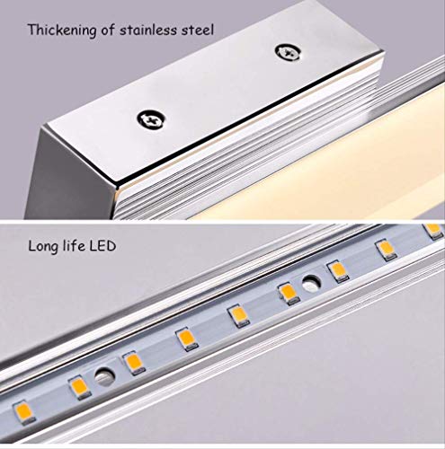 Aplique Pared Baño Espejo De Luz 0.4m ~ 1.5m Ac90-260v Lámpara De Pared De Acrílico Cosmética Moderna Baño Iluminación Impermeable Envío Gratis Blanco Frio (5500-7000K) Longitud 80cm 12W LED