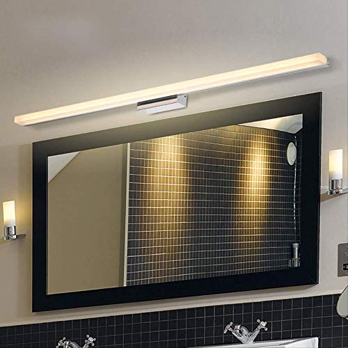 Aplique Pared Baño Espejo De Luz 0.4m ~ 1.5m Ac90-260v Lámpara De Pared De Acrílico Cosmética Moderna Baño Iluminación Impermeable Envío Gratis Blanco Frio (5500-7000K) Longitud 80cm 12W LED