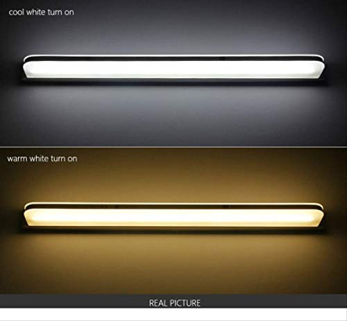 Aplique Pared Baño Espejo De Luz 25cm ~ 112cm Ac90-260v Lámpara De Pared De Acrílico Cosmética Moderna Iluminación De Baño Envío Gratis A Prueba De Agua 3W 25 cm Blanco