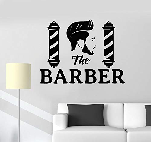 Apliques de Pared de Vinilo Peinado Boy Barber Shop Wall Boutique Stickers Decorativos Moda Hombres Corte de Pelo Pegatinas 135X102CM